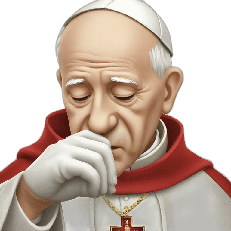 the pope innocently snorting lines emoji