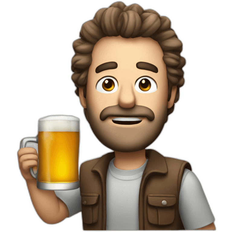 Rick drink beer emoji