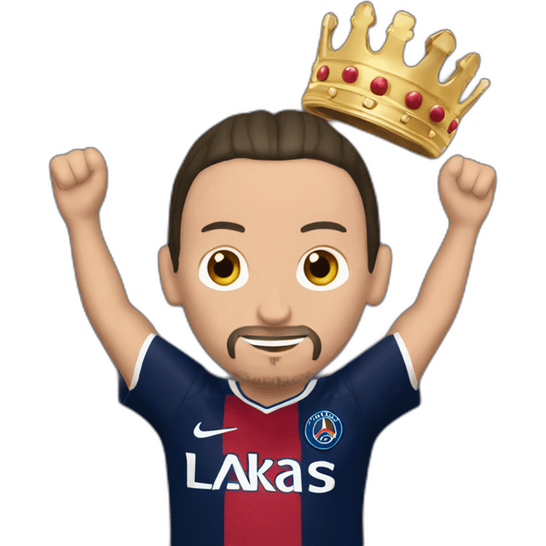 Ibrahimovic avec une couronne au psg emoji