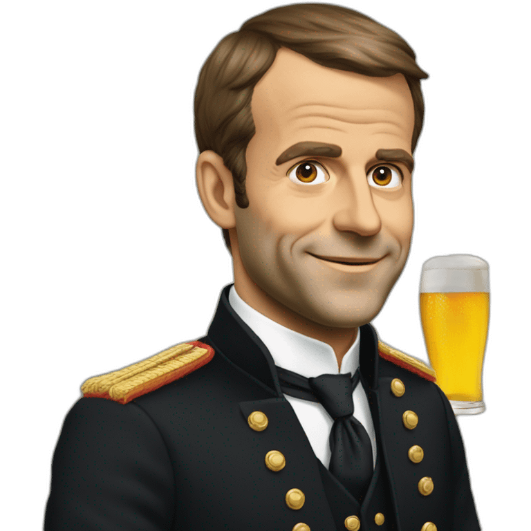 Emanuel Macron bière emoji