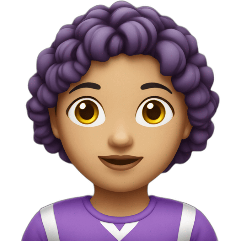 Hispanic Chunky girl in purple emoji