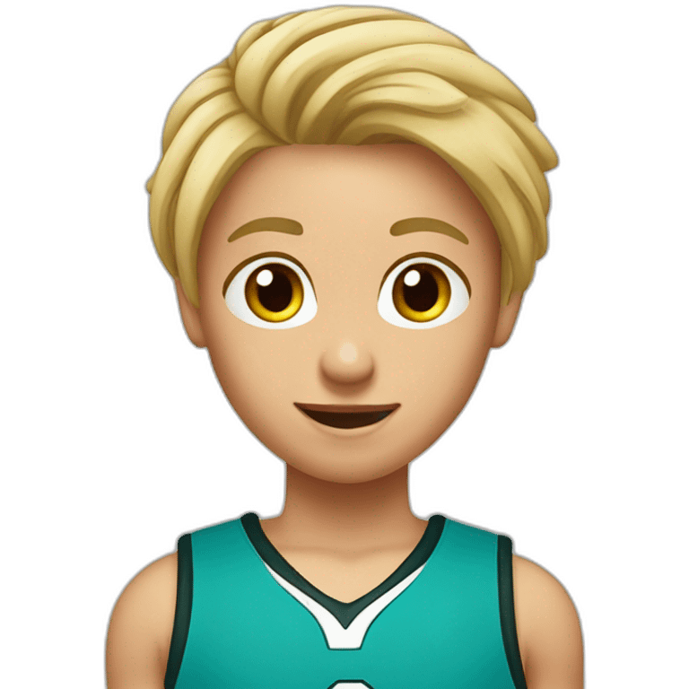 Enfermera rubia baloncesto emoji