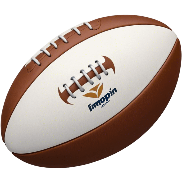 Cinematic Realistic image of a rugby ball in mid-action, with dynamic motion blur and finely rendered leather textures, set against a sunlit, energetic field that underscores its robust athleticism emoji