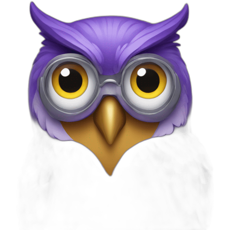 purple owl typing emoji