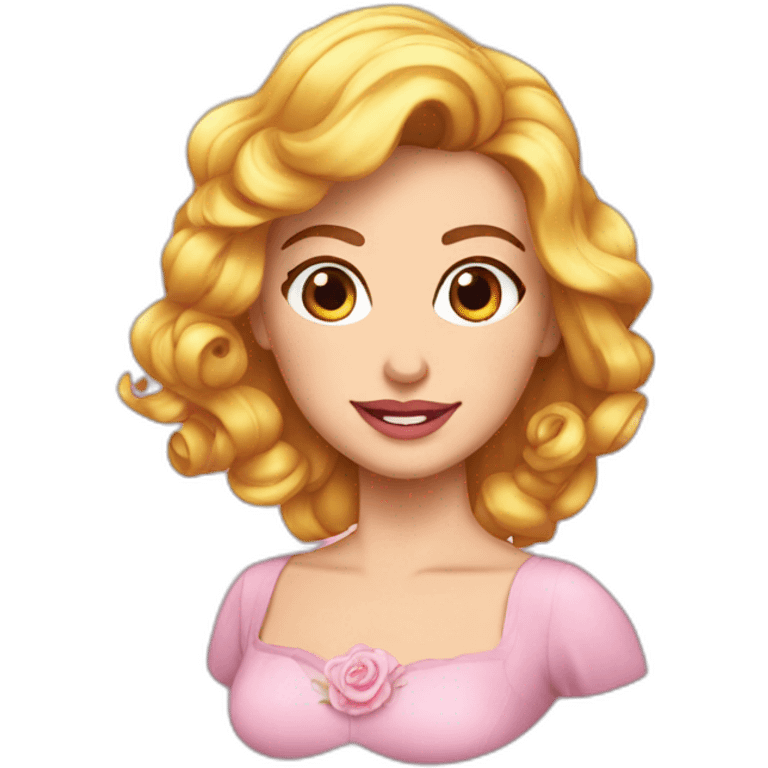 Belle Stella cheveux roses emoji