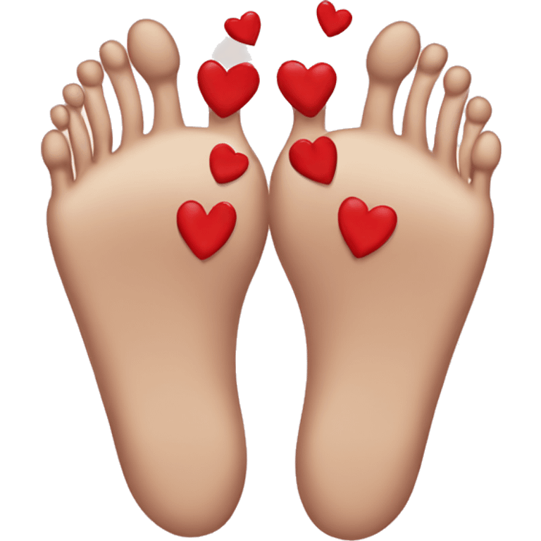 Feet with hearts  emoji