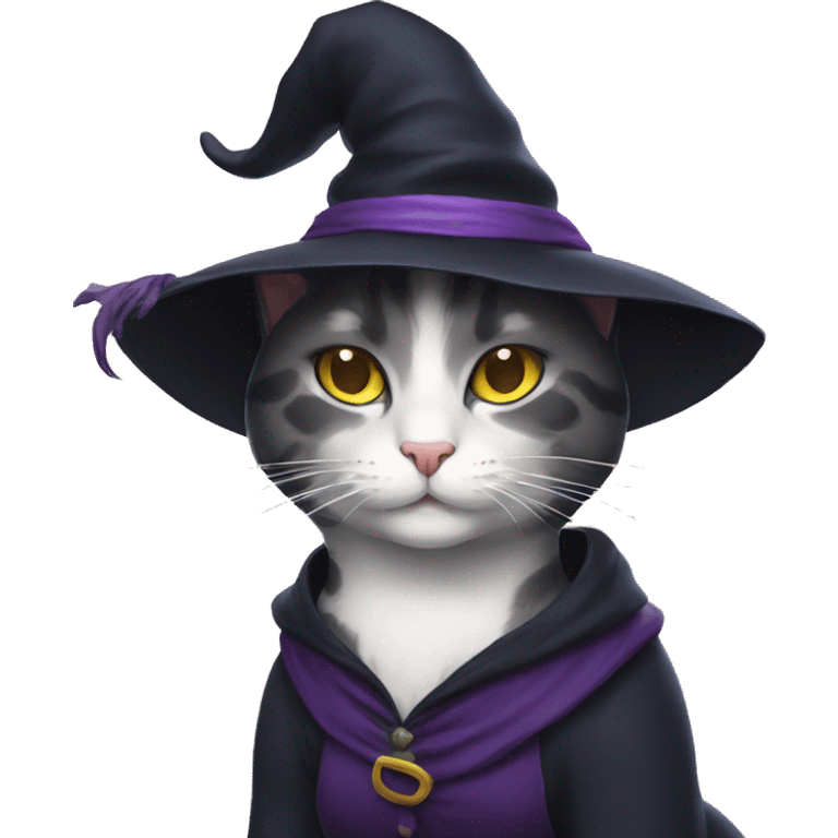 A witch cat emoji