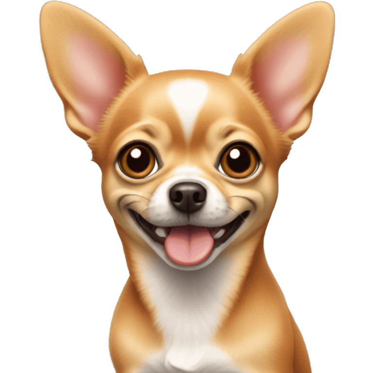 red chihuahua, small and cheerful emoji