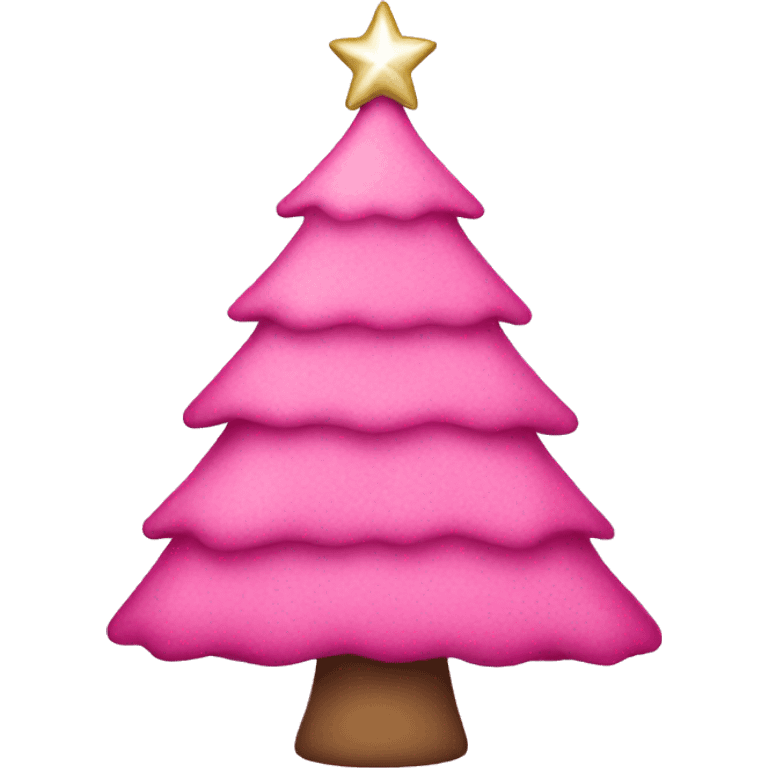 Pink Christmas tree emoji