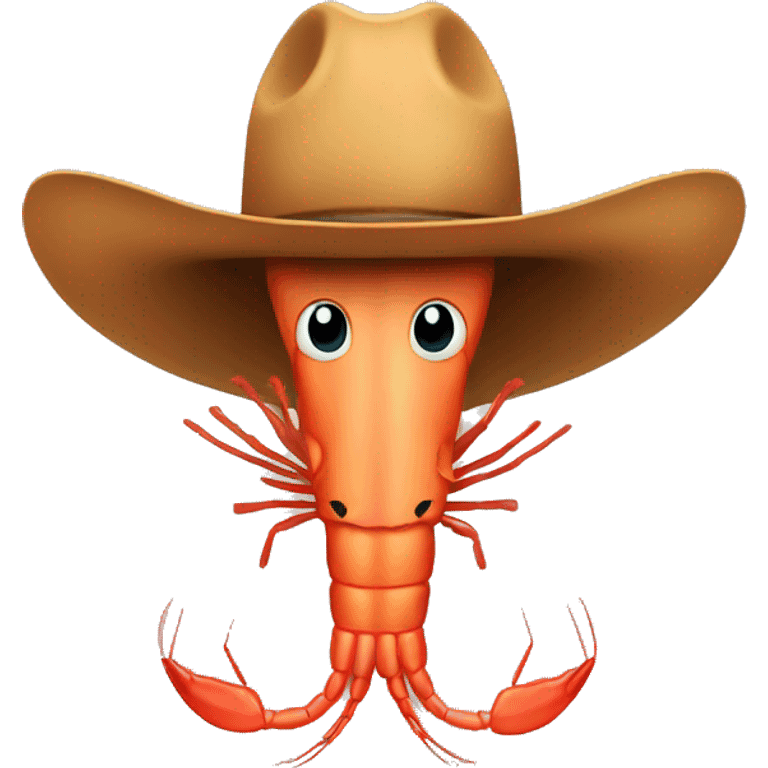 Shrimp with cowboy hat emoji