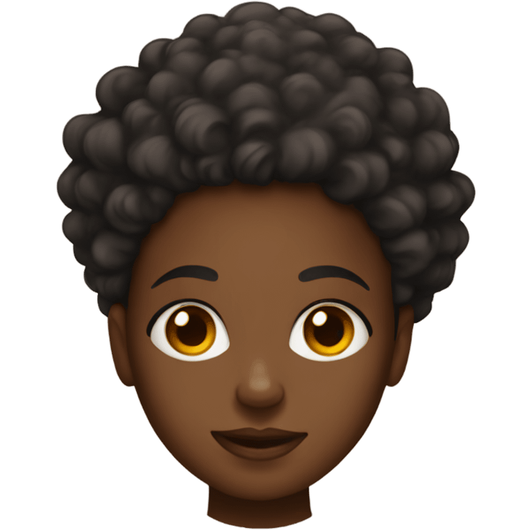 Black Girl with curly hair emoji