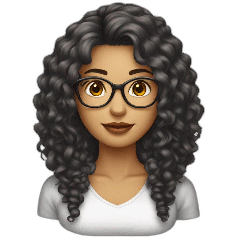 Femme jeune cheveux bland lunette emoji