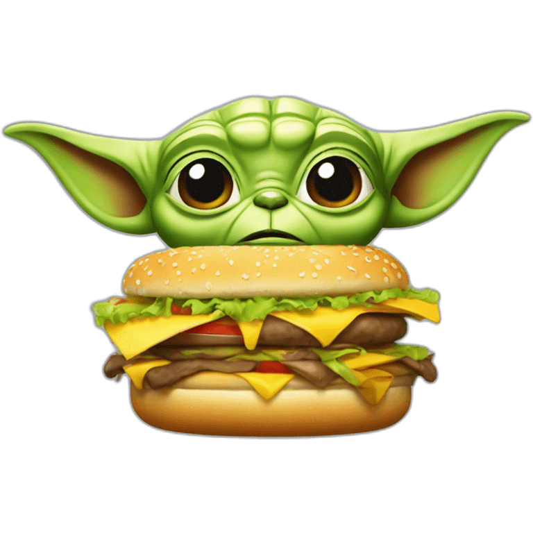 Yoda mange hamburger emoji