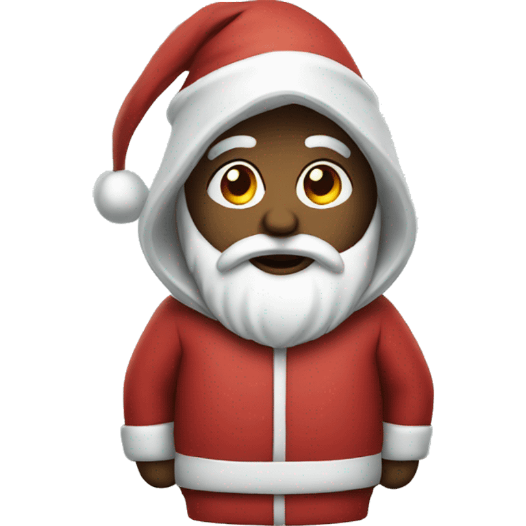 Santa wearing a hoodie emoji