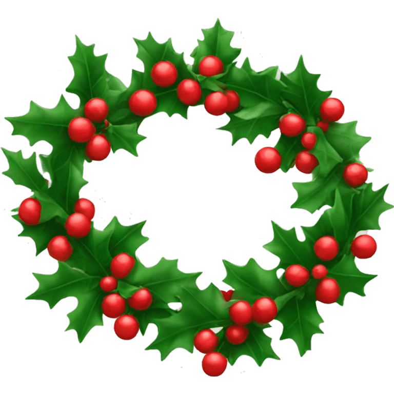 garland with holly berries emoji