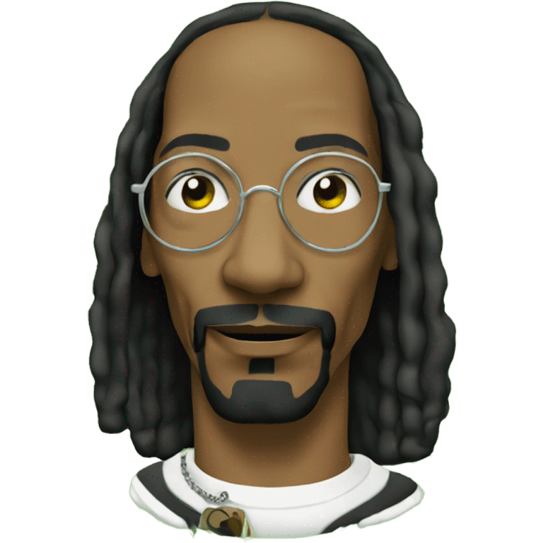 Snoop dog with weed symbols around him emoji