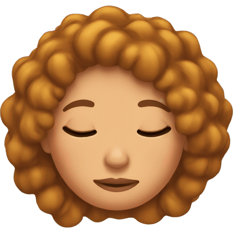 Curry hair sleeping Woman emoji