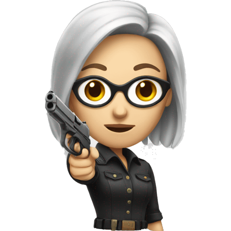 Women with gun emoji