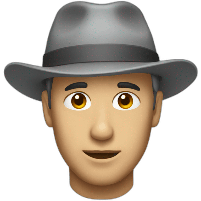 gray hat emoji