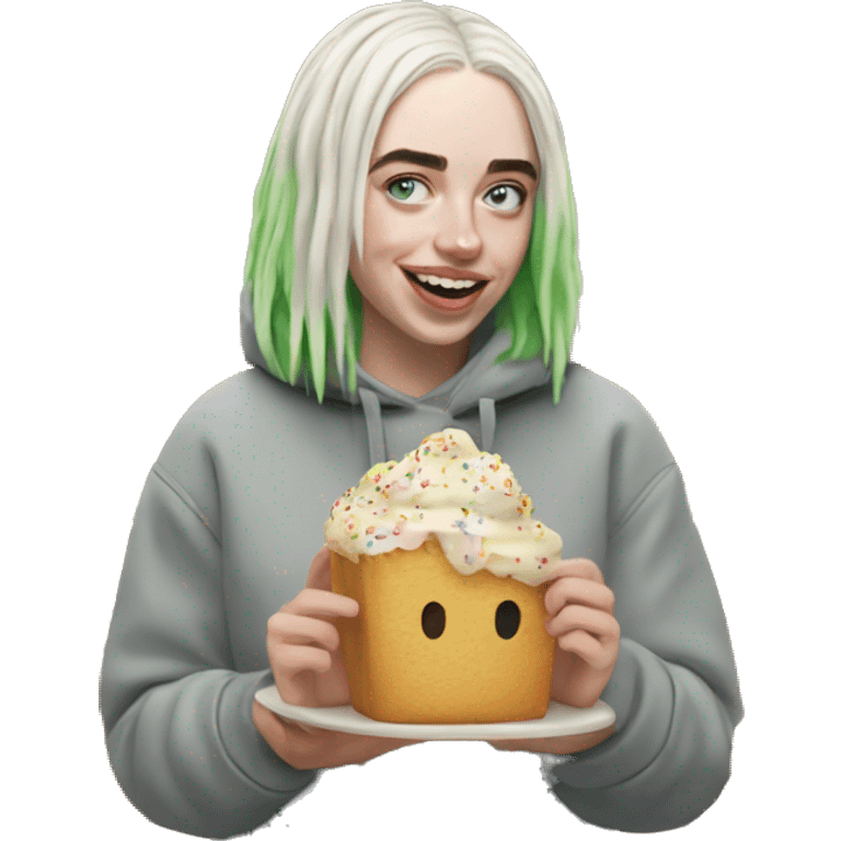 billie eilish enjoying some local bakery treats emoji