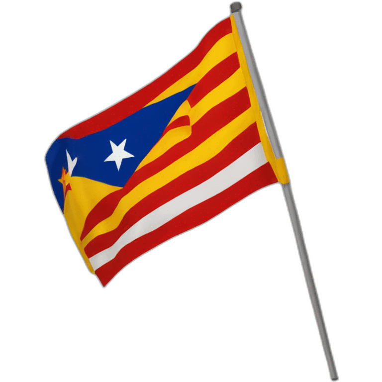 Catalan flag mixed with Cuban flag emoji