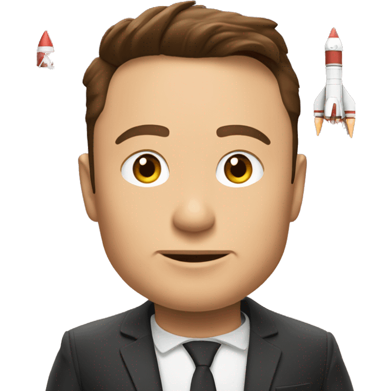 elon musk and rocket emoji