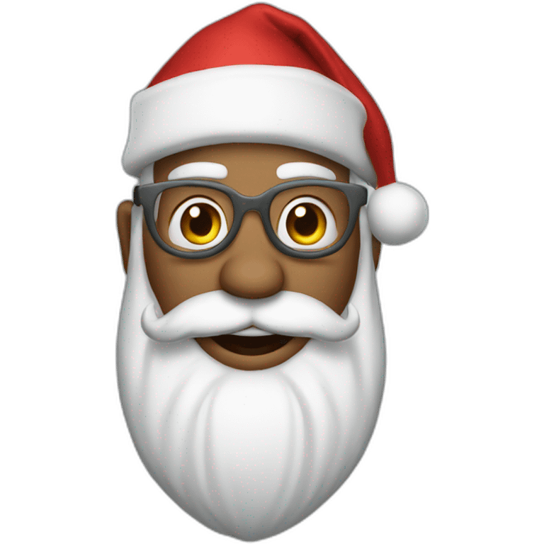 Grey college santa emoji