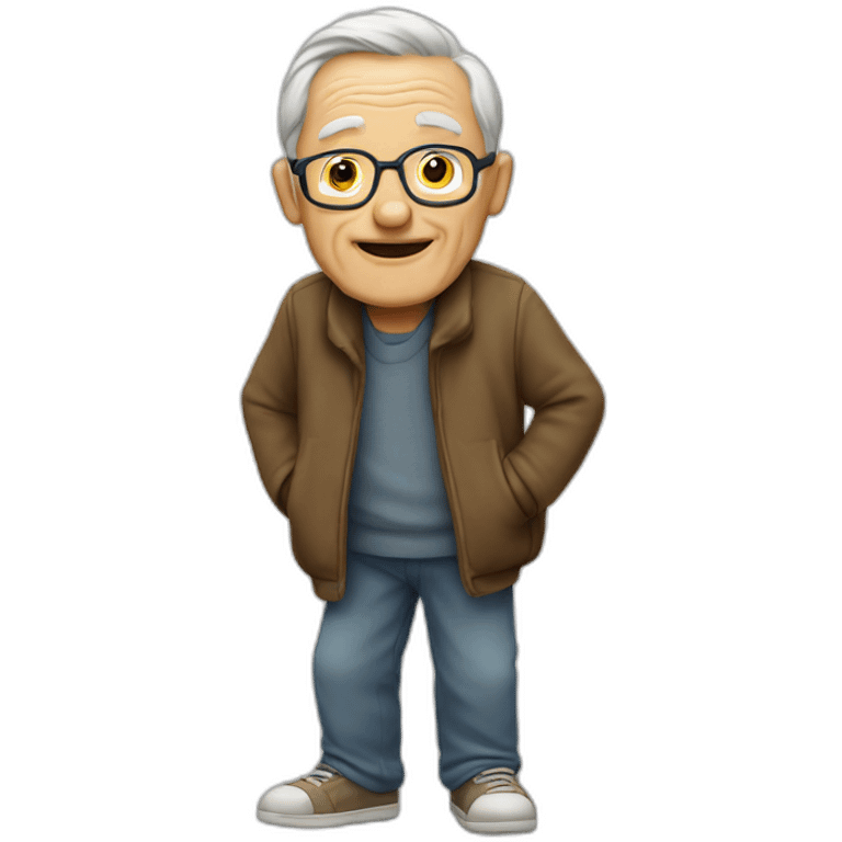 old man cossing street emoji