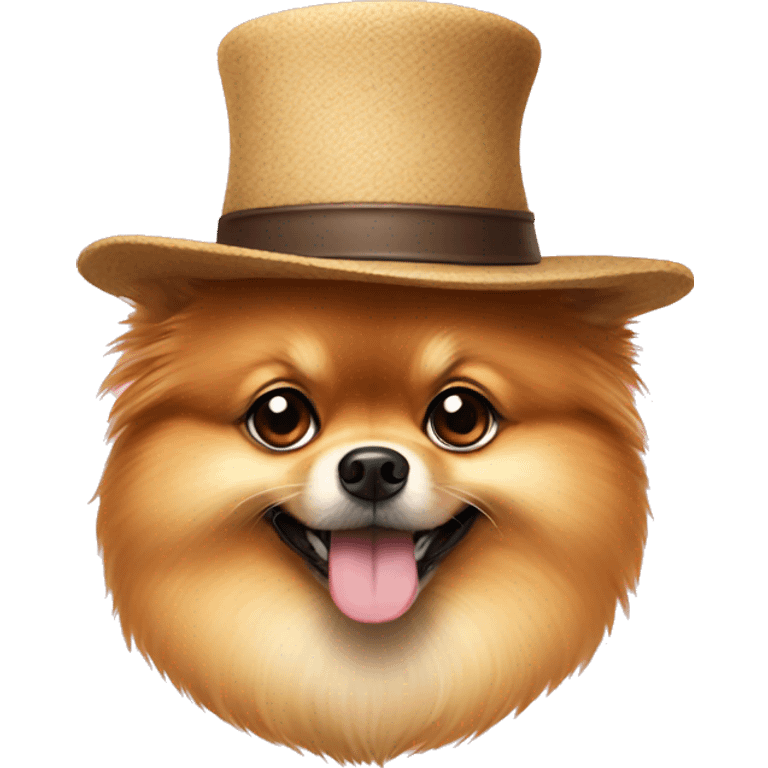 Pomeranian with hat  emoji