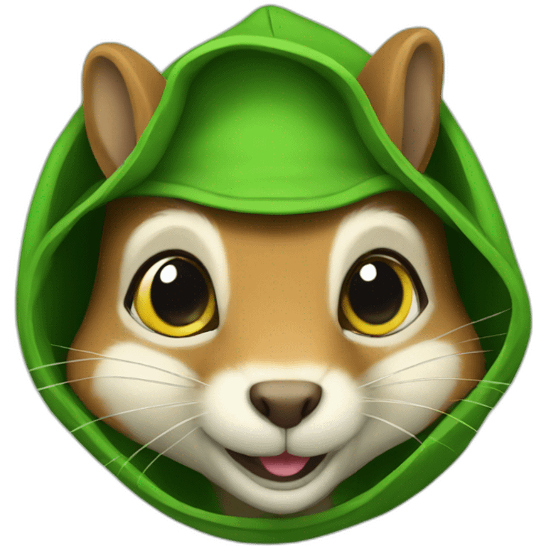 green hood squirrel emoji