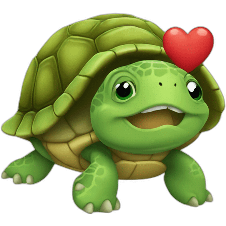 turtle in love emoji