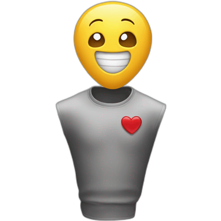 Emoji qui fait la fête avec coeur autour  emoji