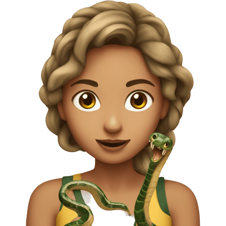 Girls turned into snakes talking emoji