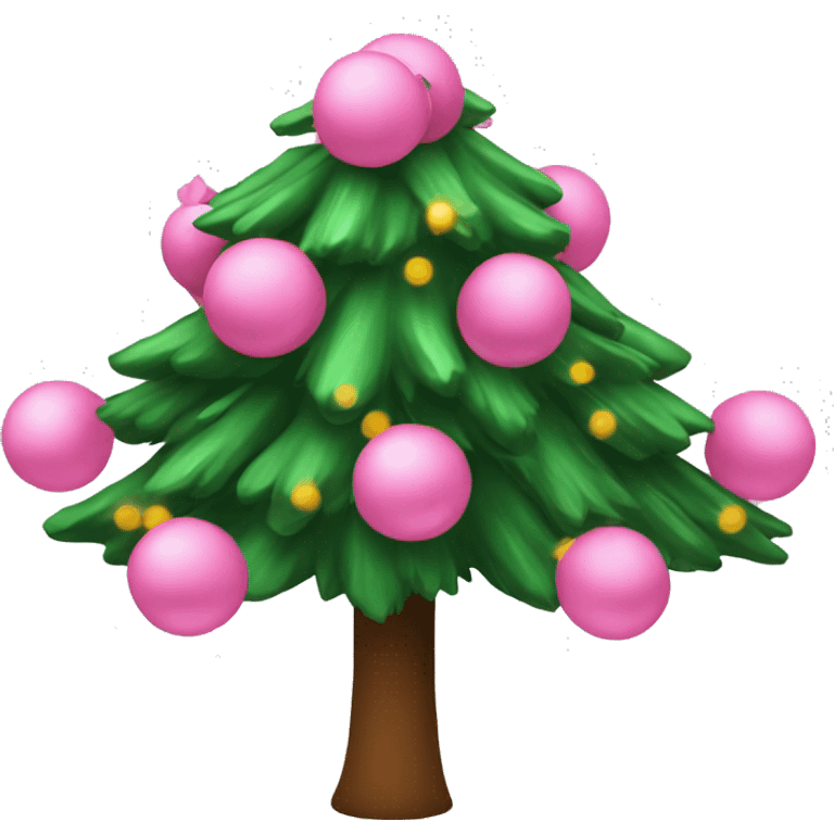 Roze kerstboom emoji