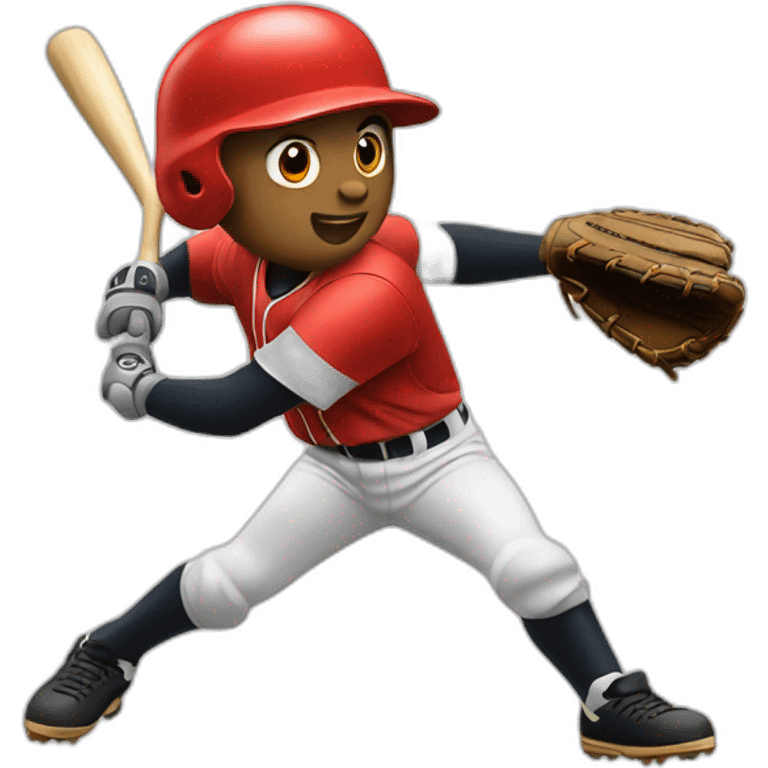 A baseball being hit emoji