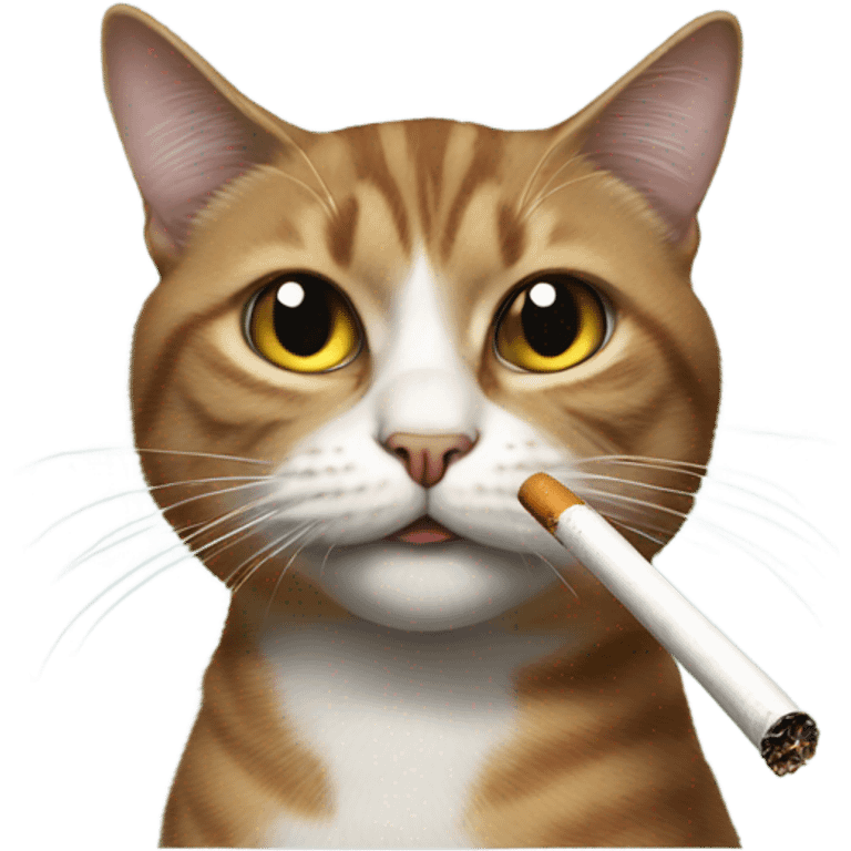 Cat smoking a cigarette  emoji