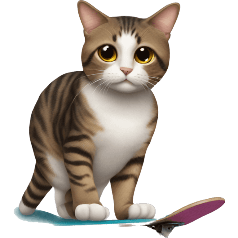 Cat on a skateboard emoji