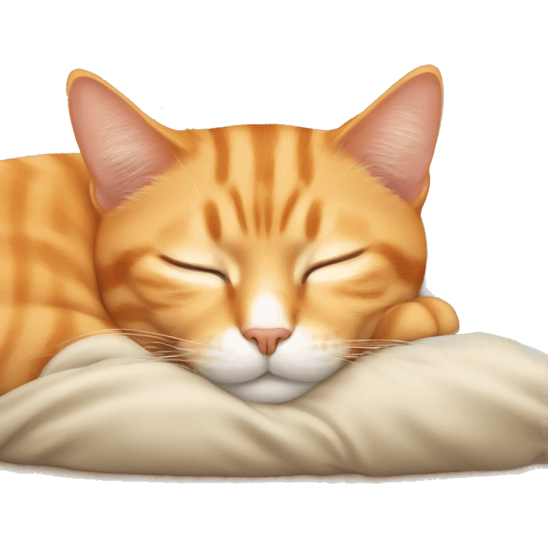 light orange cat sleeping emoji