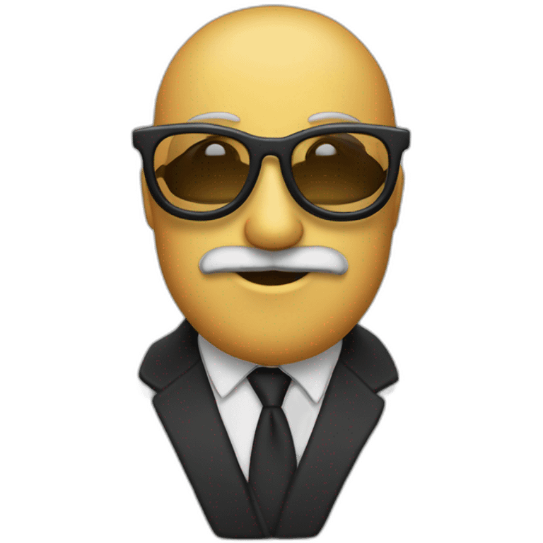 Tête avec des lunettes écoutant de la musique emoji