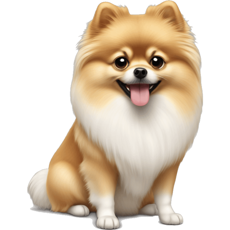 Pomeranian shpitz white emoji