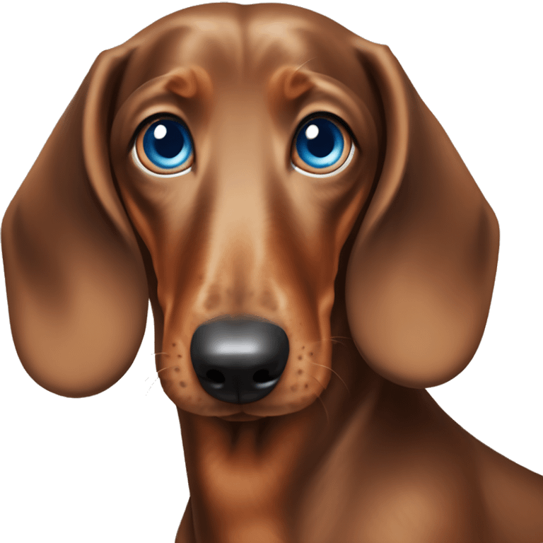 dabble dachshund with one blue eye emoji