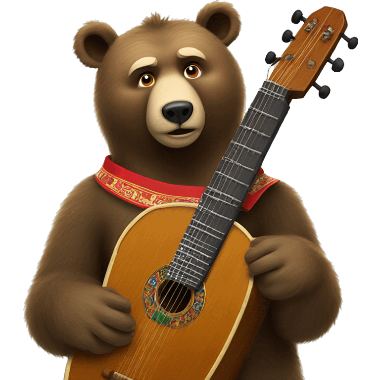 Russian bear balalaika emoji