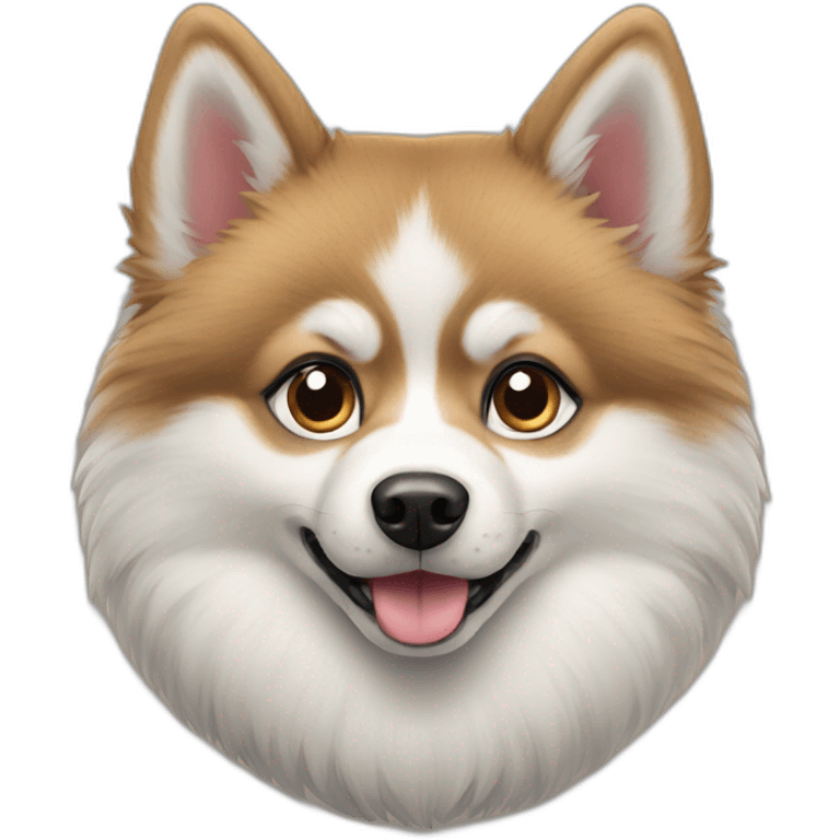 pomsky dog emoji