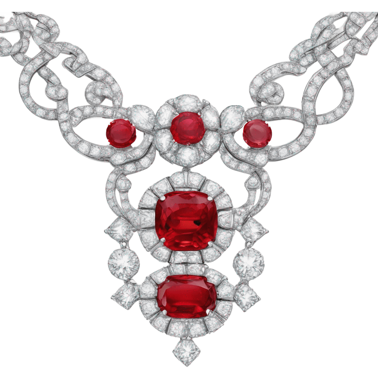 cartier diamond necklace red emoji