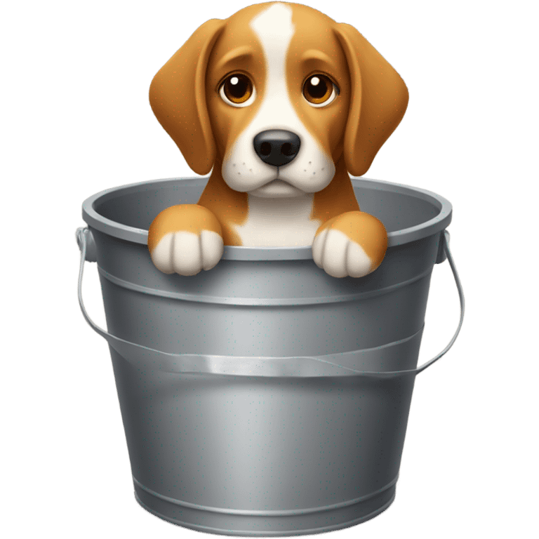 Dog in bucket emoji