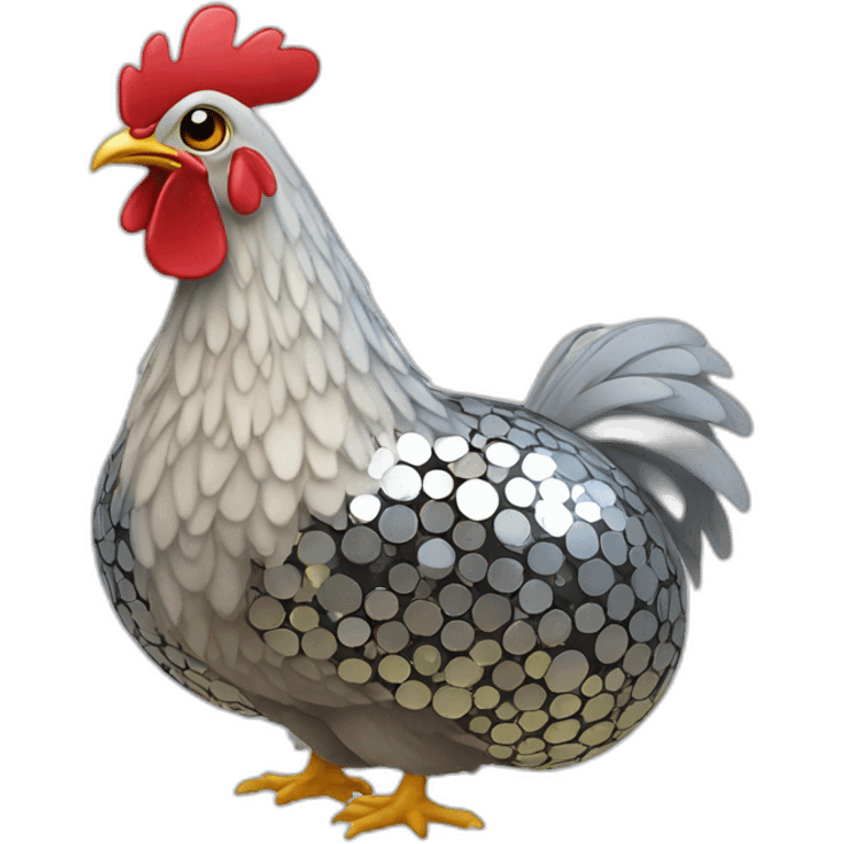 discoball chicken emoji