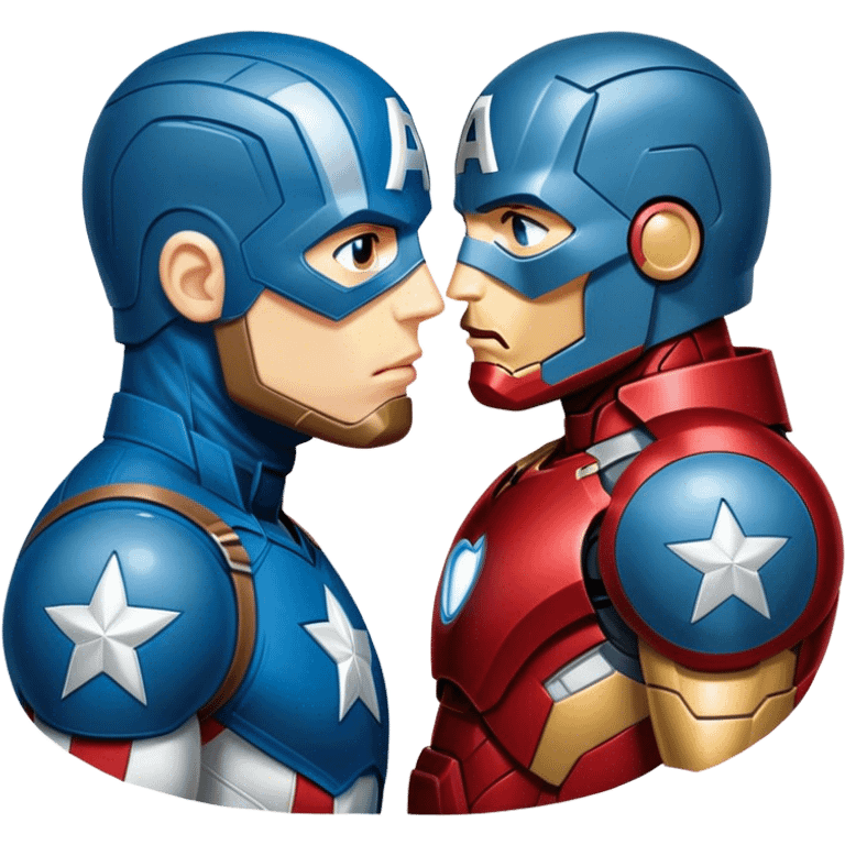 captain america kissing iron man emoji