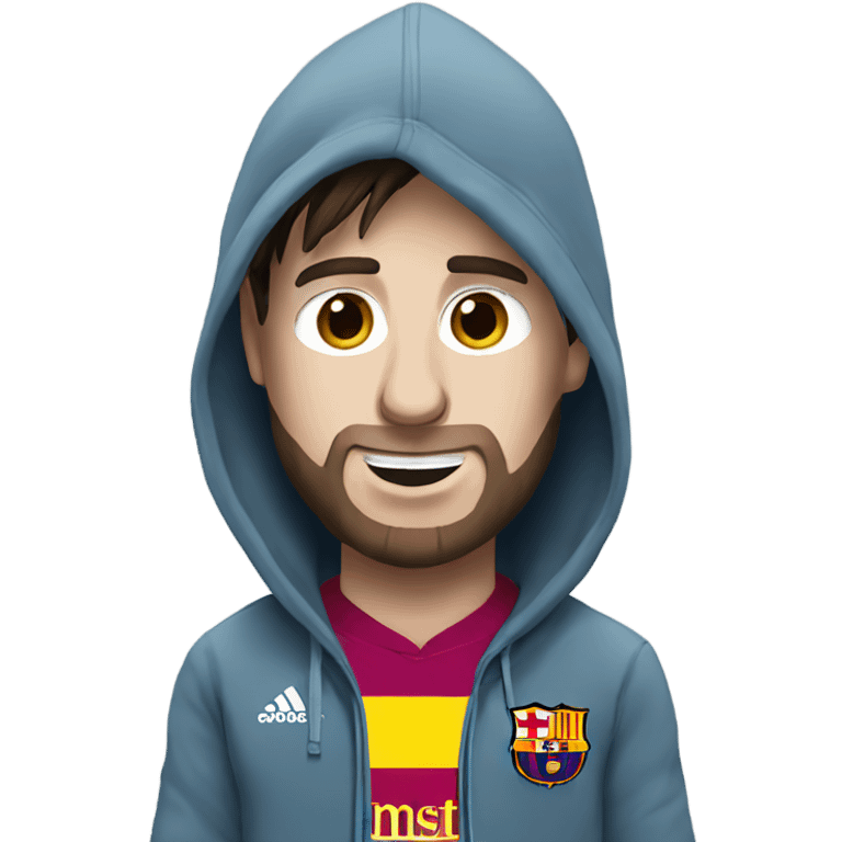 messi wearing a hoodie emoji