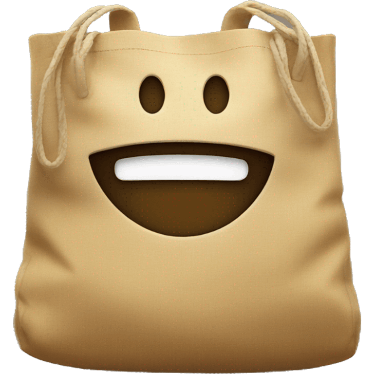 smile face with bag emoji