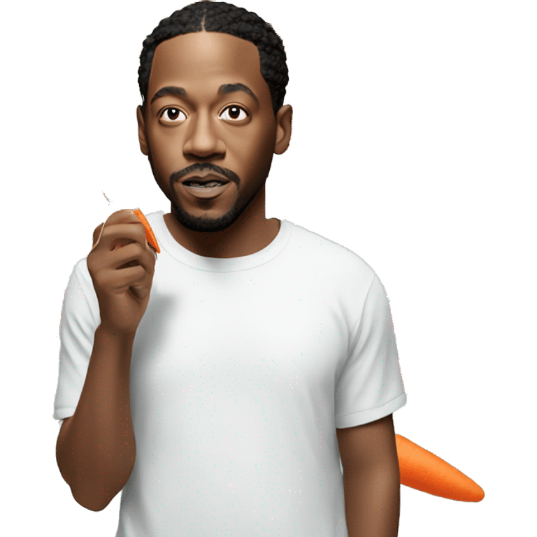 kendrick lamar eating a bunch of carrots emoji